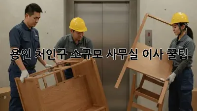 용인 처인구 소규모 사무실 이사 꿀팁!